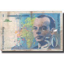 France, 50 Francs, 50 F 1992-1999 ''St Exupéry'', 1997, 1997, B+, Fayette:73.4