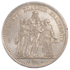 Moneta, Francja, Hercule, 5 Francs, 1874, Bordeaux, AU(50-53), Srebro, KM:820.2