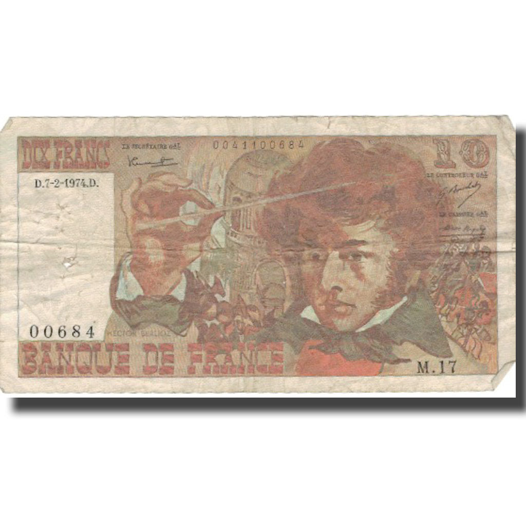 France, 10 Francs, 10 F 1972-1978 ''Berlioz'', 1974, 1974-02-07, F(12-15)