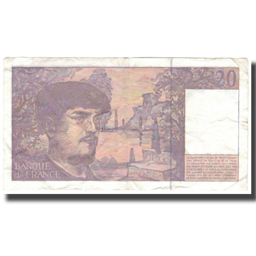 France, 20 Francs, 20 F 1980-1997 ''Debussy'', 1997, 1997, VF(30-35)