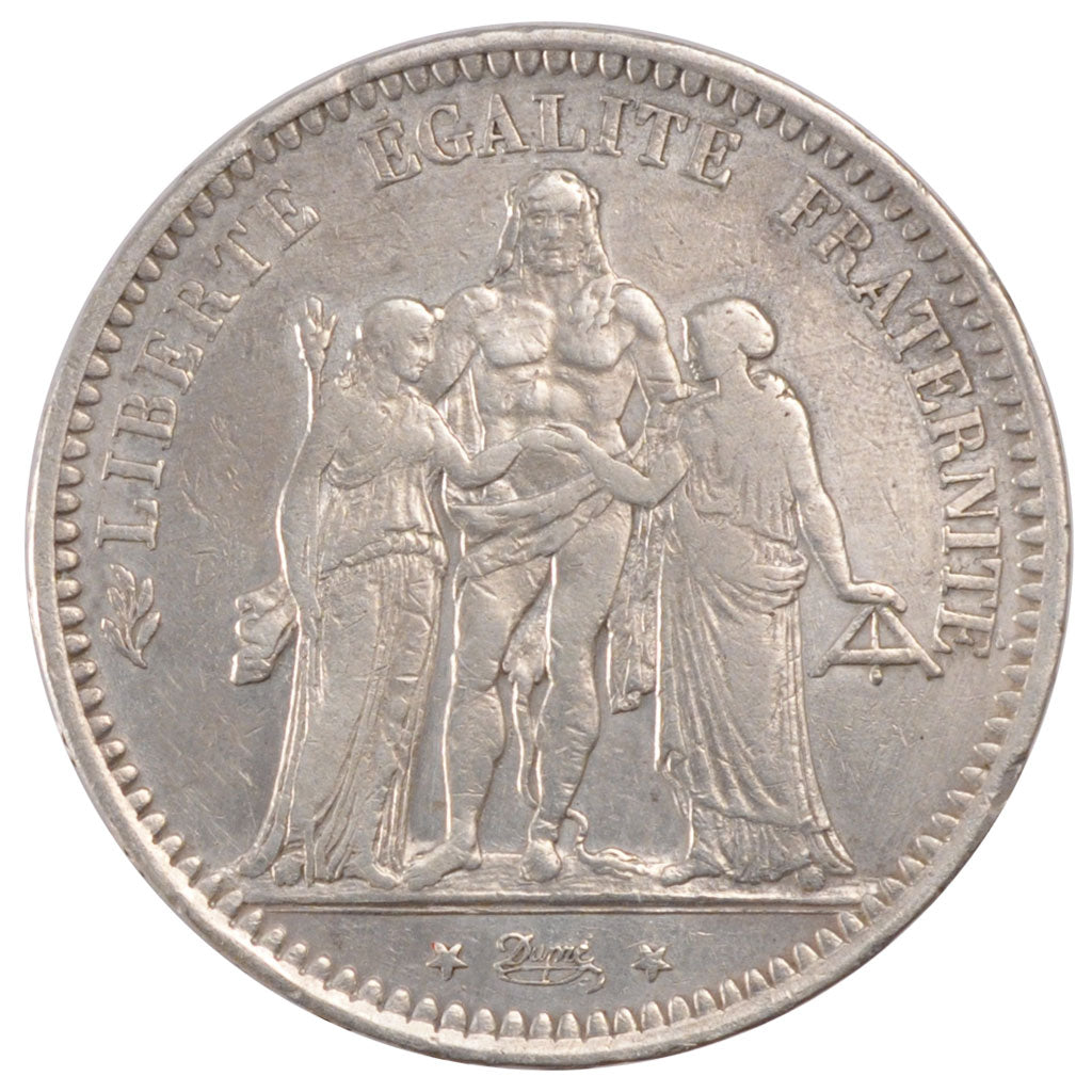 FRANCE, Hercule, 5 Francs, 1873, Paris, KM #820.1, EF(40-45), Silver, Gadoury...
