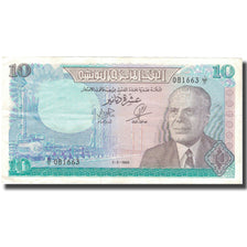 Biljet, Tunisië, 10 Dinars, 1969, 1969-06-01, KM:65a, TTB+