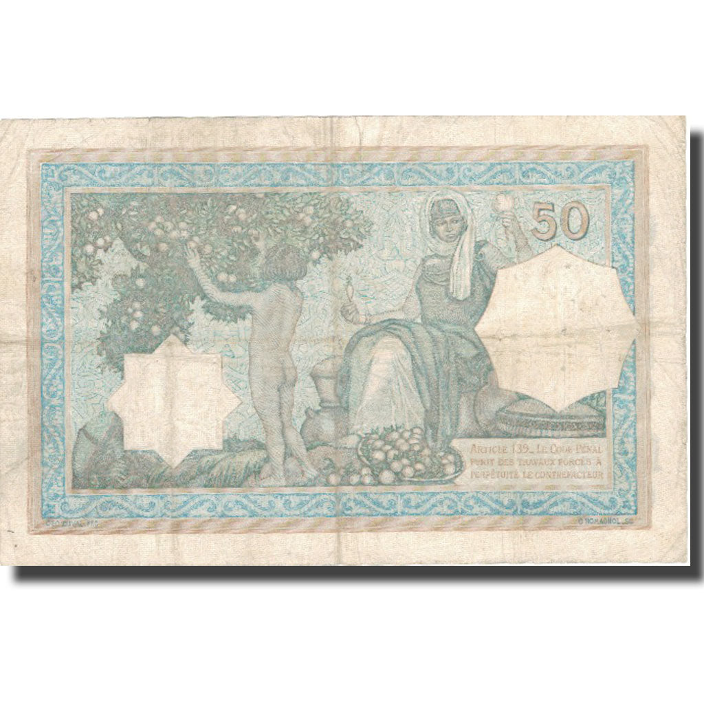 Banknote, Algeria, 50 Francs, 1932, 1932-11-24, KM:80a, VF(20-25)