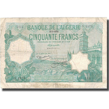 Billet, Algeria, 50 Francs, 1932, 1932-11-24, KM:80a, TB