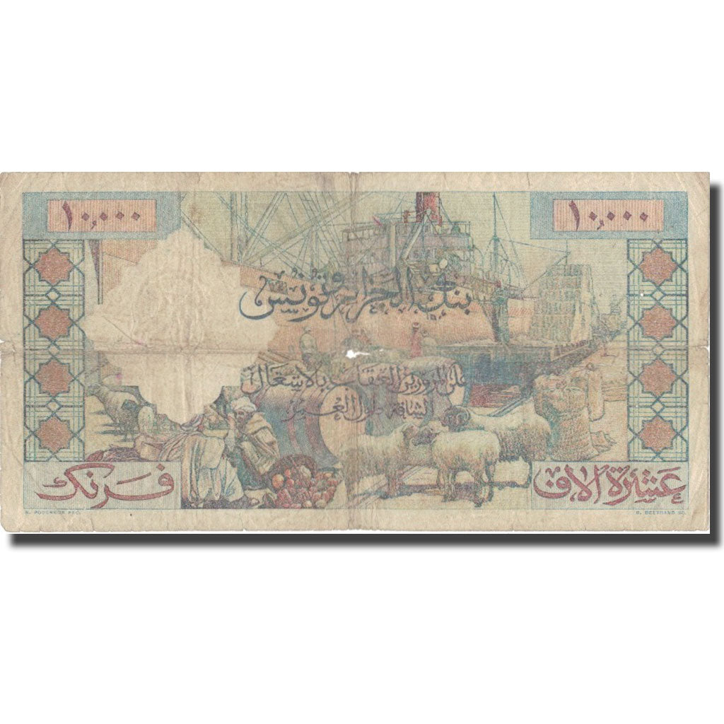 Banknote, Algeria, 10,000 Francs, 1956, 1956-01-16, KM:110, VG(8-10)