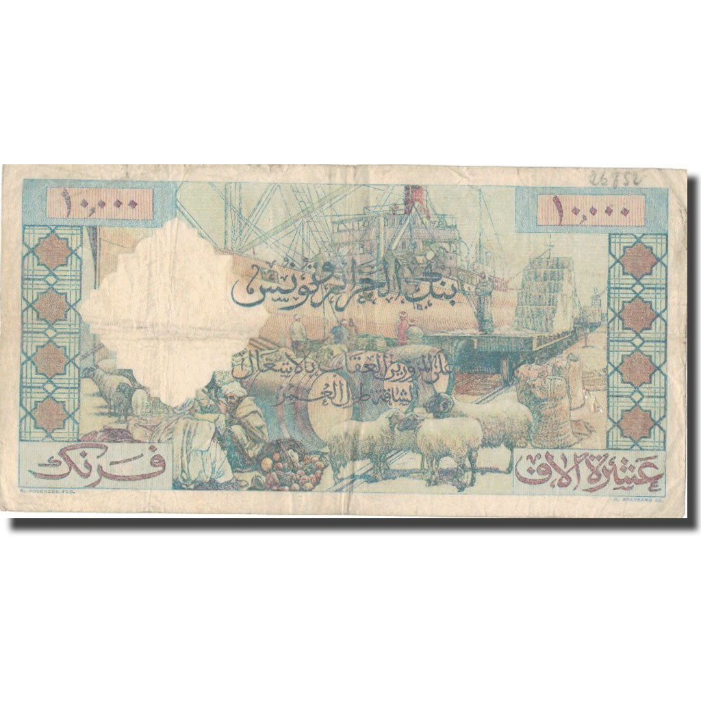 Banknote, Algeria, 10,000 Francs, 1956, 1956-06-26, KM:110, VF(30-35)