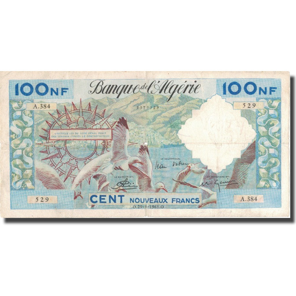 Banknote, Algeria, 100 Nouveaux Francs, 1961, 1961-09-29, KM:121b, VG(8-10)