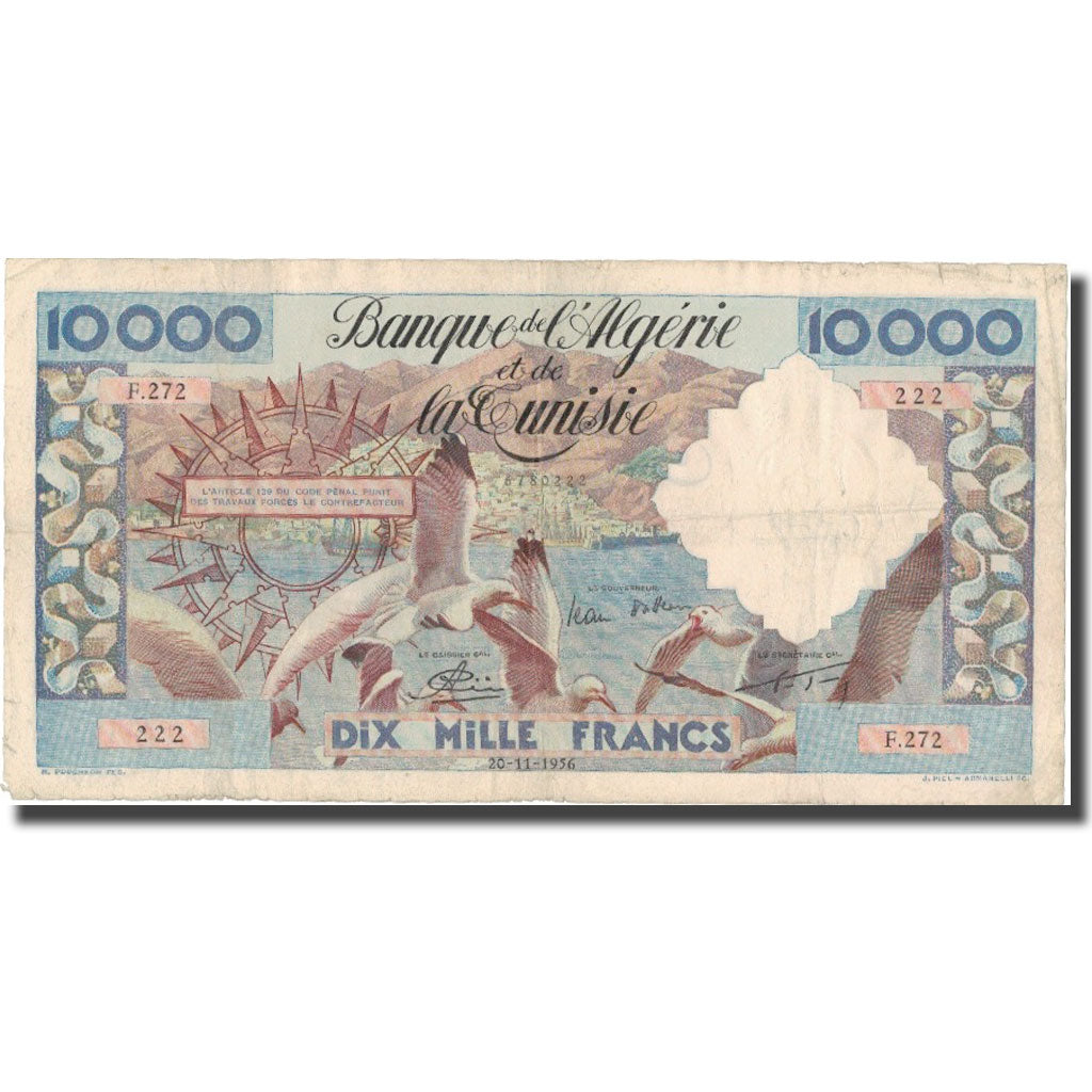 Banknote, Algeria, 10,000 Francs, 1956, 1956-11-20, KM:110, EF(40-45)