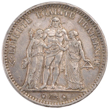 Francia, Hercule, 5 Francs, 1876, Paris, BB, Argento, KM:820.1, Gadoury:745a