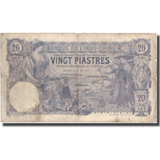 Biljet, FRANS INDO-CHINA, 20 Piastres, 1917, 1917-21-05, KM:38b, B+