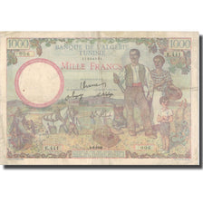 Billete, 1000 Francs, 1946, Túnez, 1946-09-05, KM:26, MBC