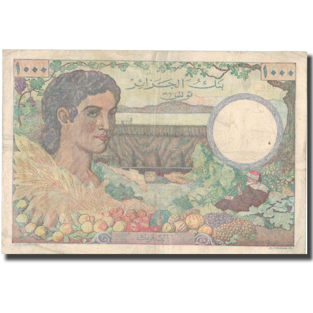 Banknote, Tunisia, 1000 Francs, 1946, 1946-09-05, KM:26, EF(40-45)