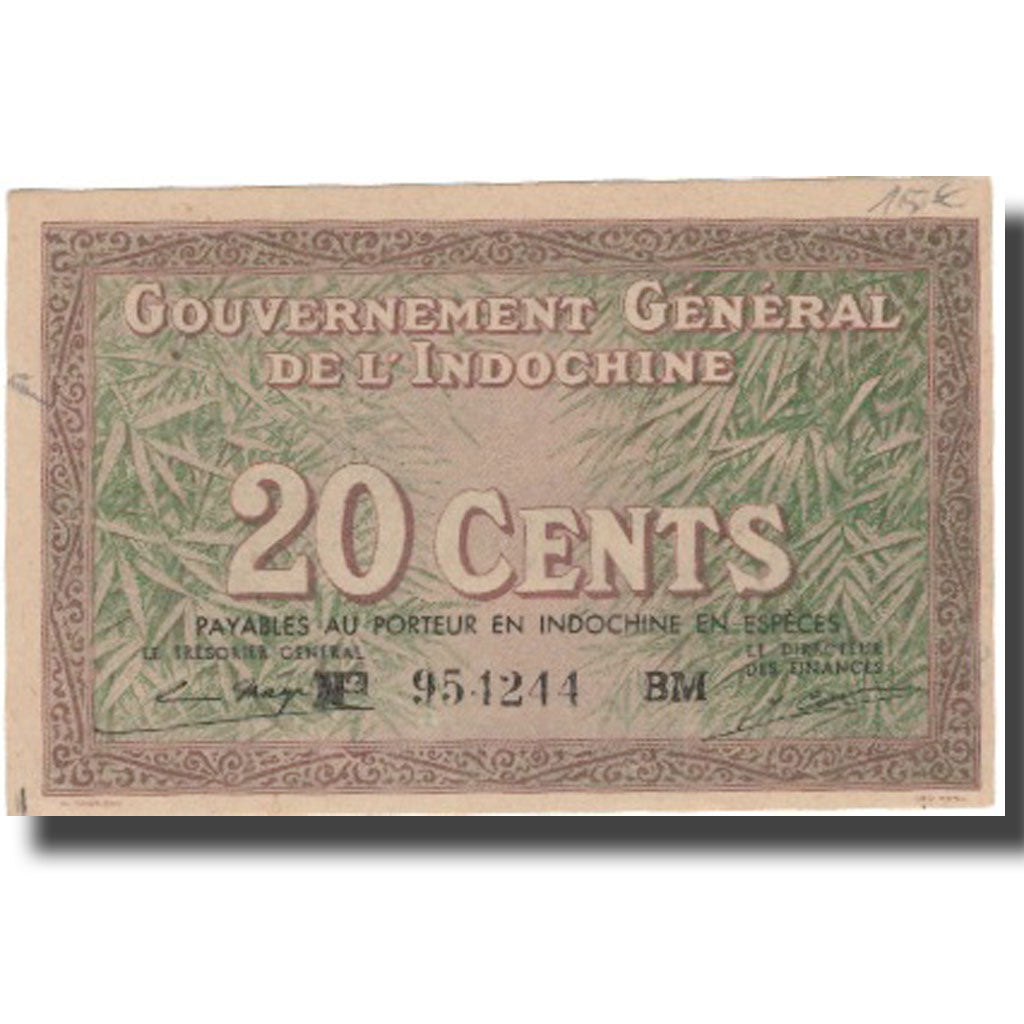Banknote, FRENCH INDO-CHINA, 20 Cents, Undated (1939), KM:86d, UNC(63)