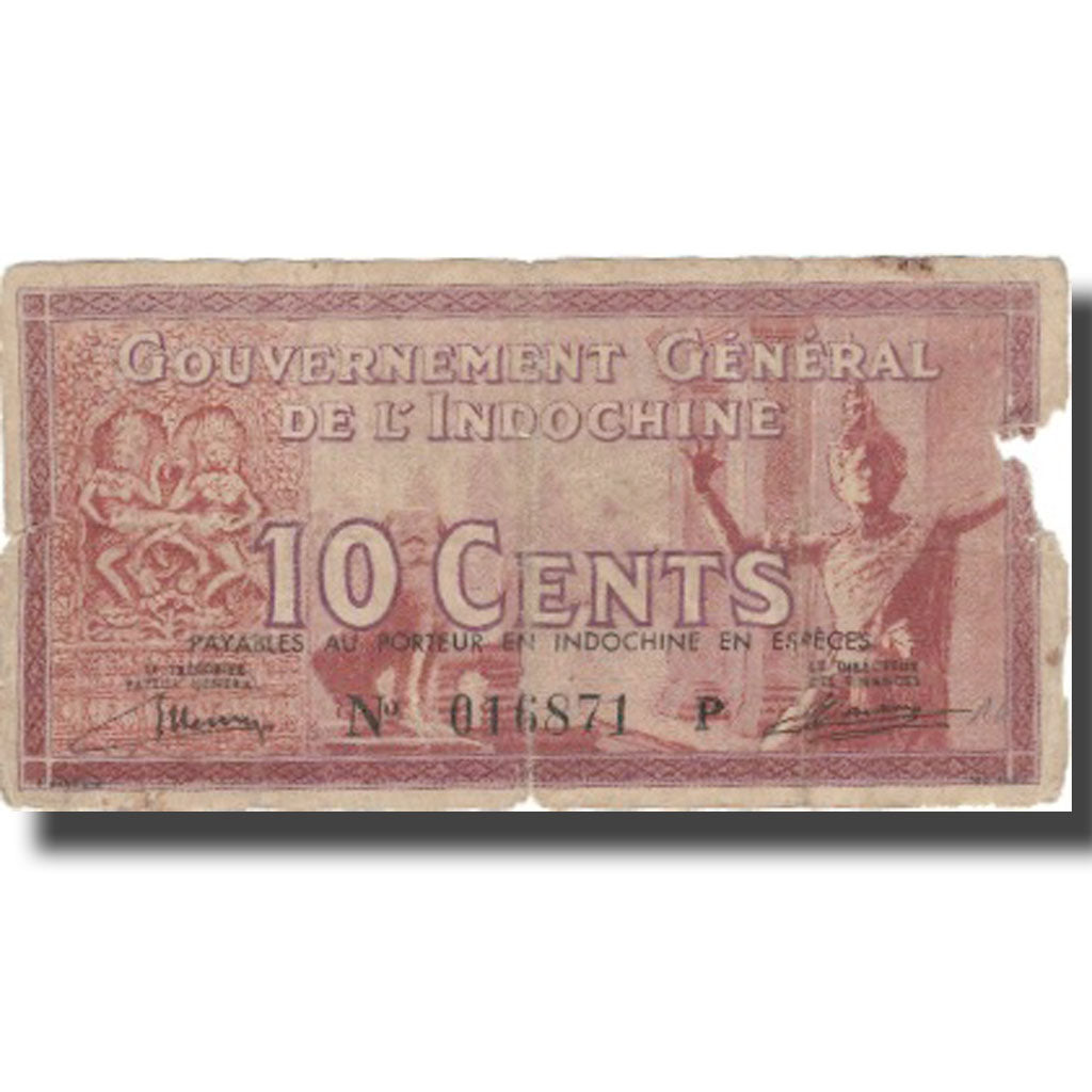 Billet, FRENCH INDO-CHINA, 10 Cents, Undated (1939), KM:85a, B
