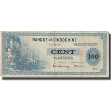 Billete, 100 Piastres, undated (1945), INDOCHINA FRANCESA, KM:78a, BC+