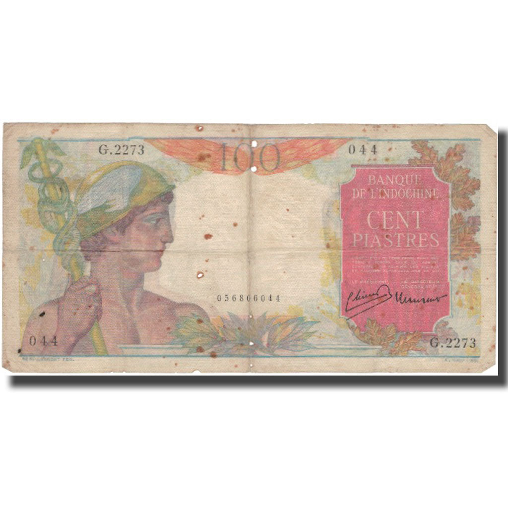Banknote, FRENCH INDO-CHINA, 100 Piastres, Undated (1947), KM:82a, VF(30-35)