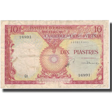 Billet, FRENCH INDO-CHINA, 10 Piastres = 10 Riels, Undated (1953), KM:96a, TTB
