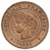 FRANCE, Cérès, 5 Centimes, 1884, Paris, KM #821.1, AU(55-58), Bronze, Gadoury #.