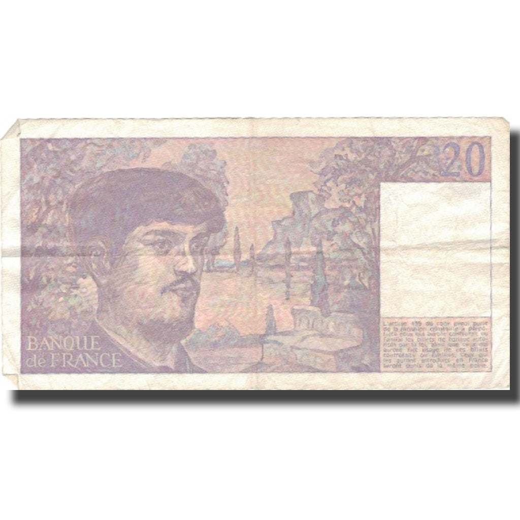 France, 20 Francs, 20 F 1980-1997 ''Debussy'', 1987, 1987, VF(30-35)