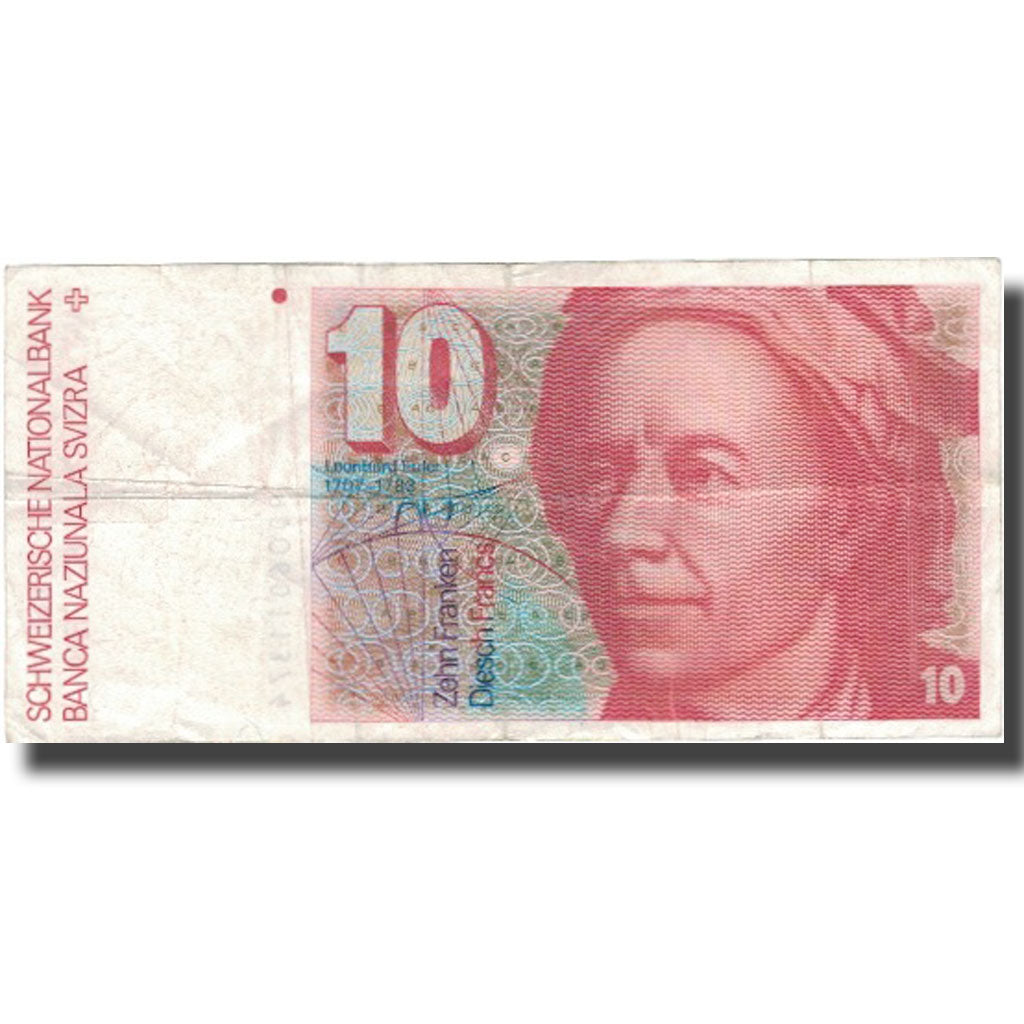 Banknote, Switzerland, 10 Franken, 1991, 1991, KM:53j, VF(30-35)