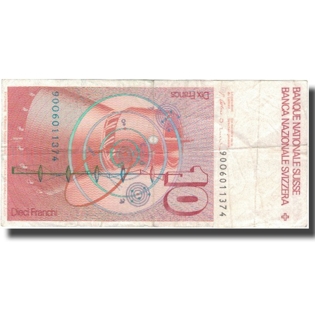 Banknote, Switzerland, 10 Franken, 1991, 1991, KM:53j, VF(30-35)