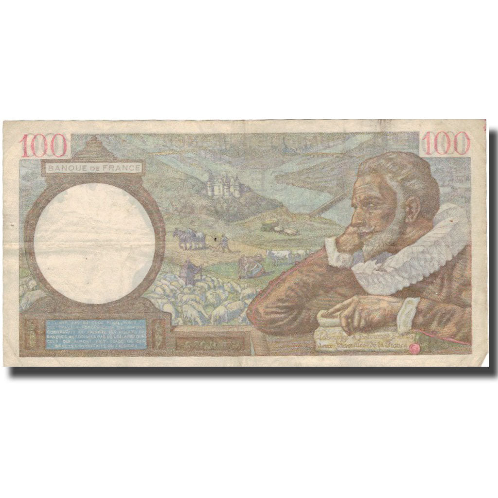 Francia, 100 Francs, 100 F 1939-1942 ''Sully'', 1942, 1942-01-08, MBC