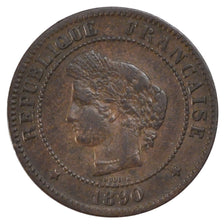 Coin, France, Cérès, 5 Centimes, 1890, Paris, EF(40-45), Bronze, KM:821.1