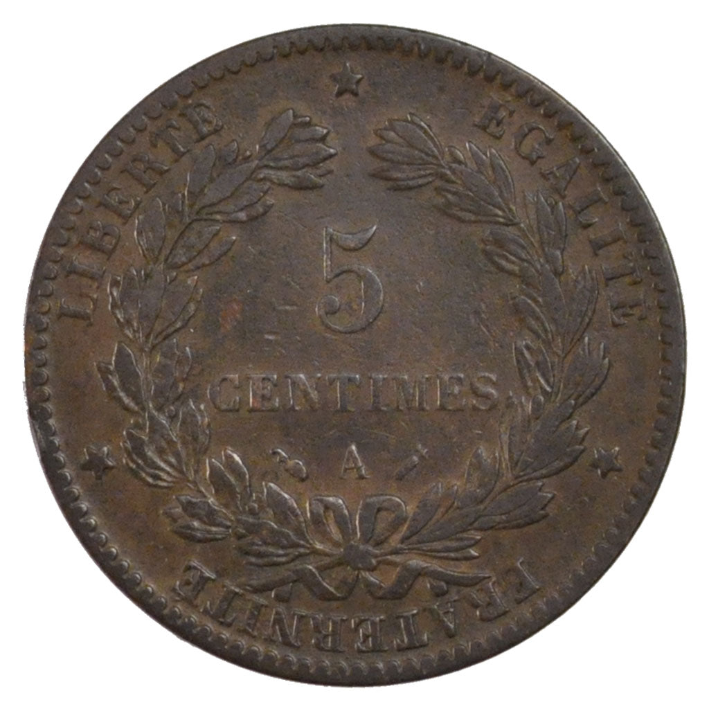 Coin, France, Cérès, 5 Centimes, 1890, Paris, EF(40-45), Bronze, KM:821.1