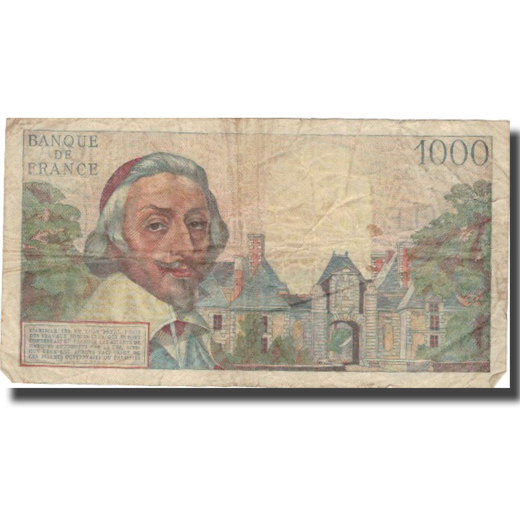 France, 1000 Francs, 1 000 F 1953-1957 ''Richelieu'', 1955, 1955-11-03