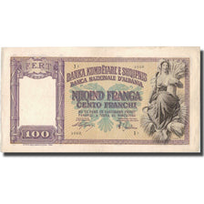 Banknote, Albania, 100 Franga, Undated (1946), KM:14, EF(40-45)