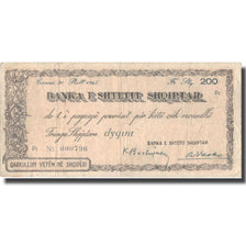 Banknote, Albania, 200 Francs, 1945, 1945, EF(40-45)