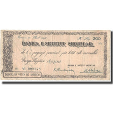Banconote, Albania, 200 Francs, 1945, 1945, BB