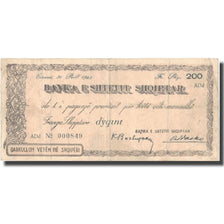 Banknote, Albania, 200 Francs, 1945, 1945, EF(40-45)