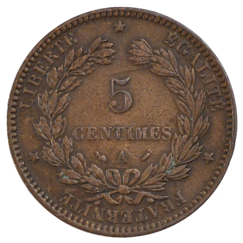 FRANCE, Cérès, 5 Centimes, 1894, Paris, KM #821.1, EF(40-45), Bronze, Gadoury #.