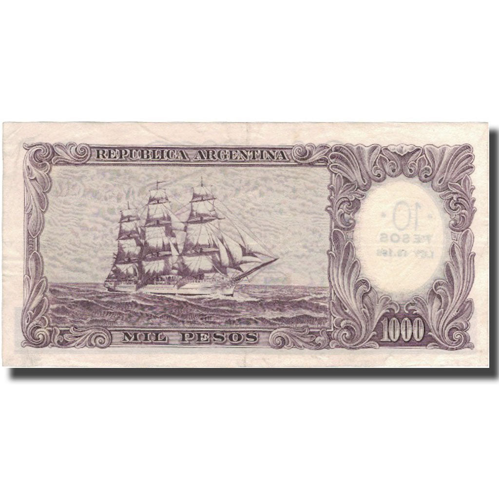 Banknote, Argentina, 10 Pesos on 1000 Pesos, KM:284, EF(40-45)