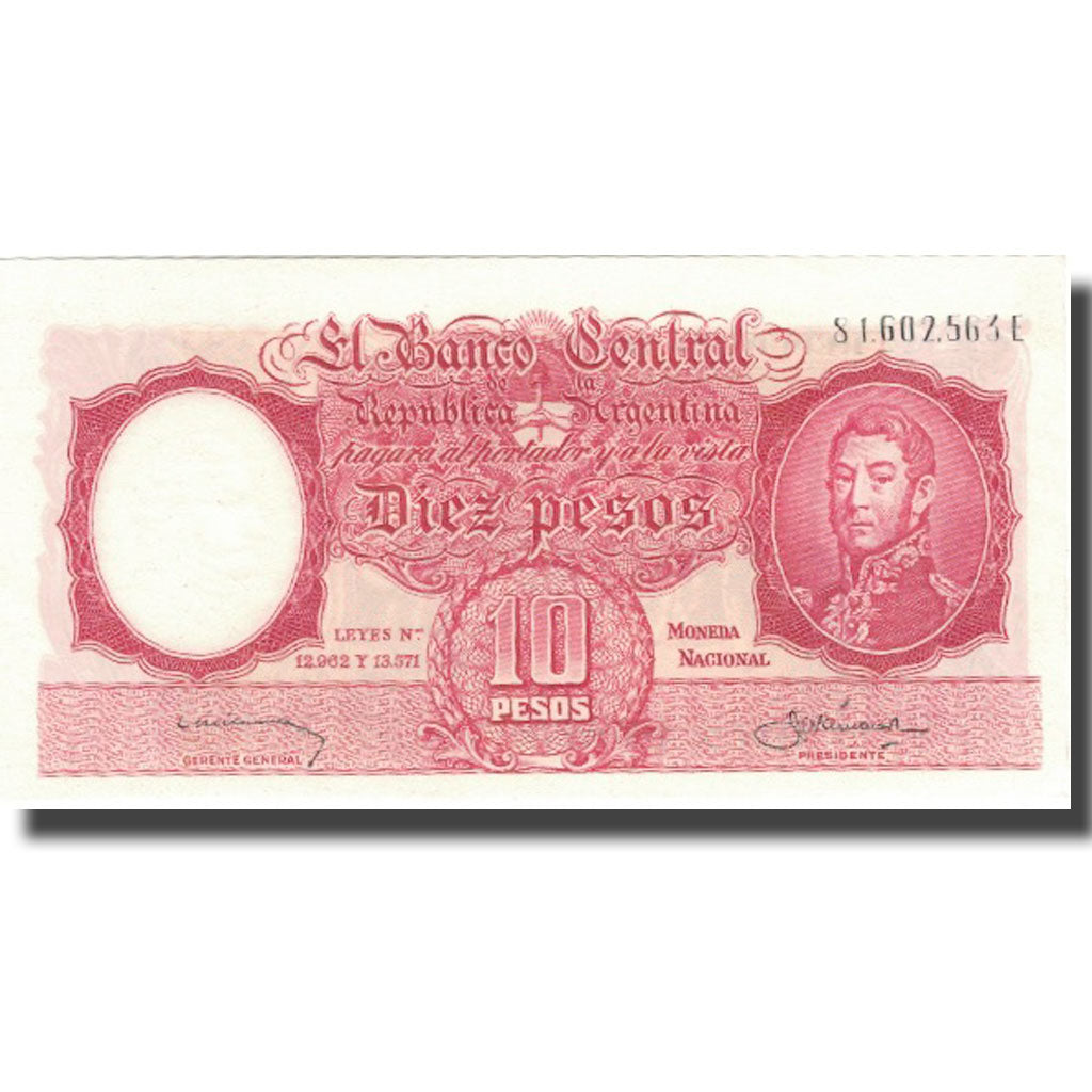 Geldschein, Argentinien, 10 Pesos, KM:270a, UNZ