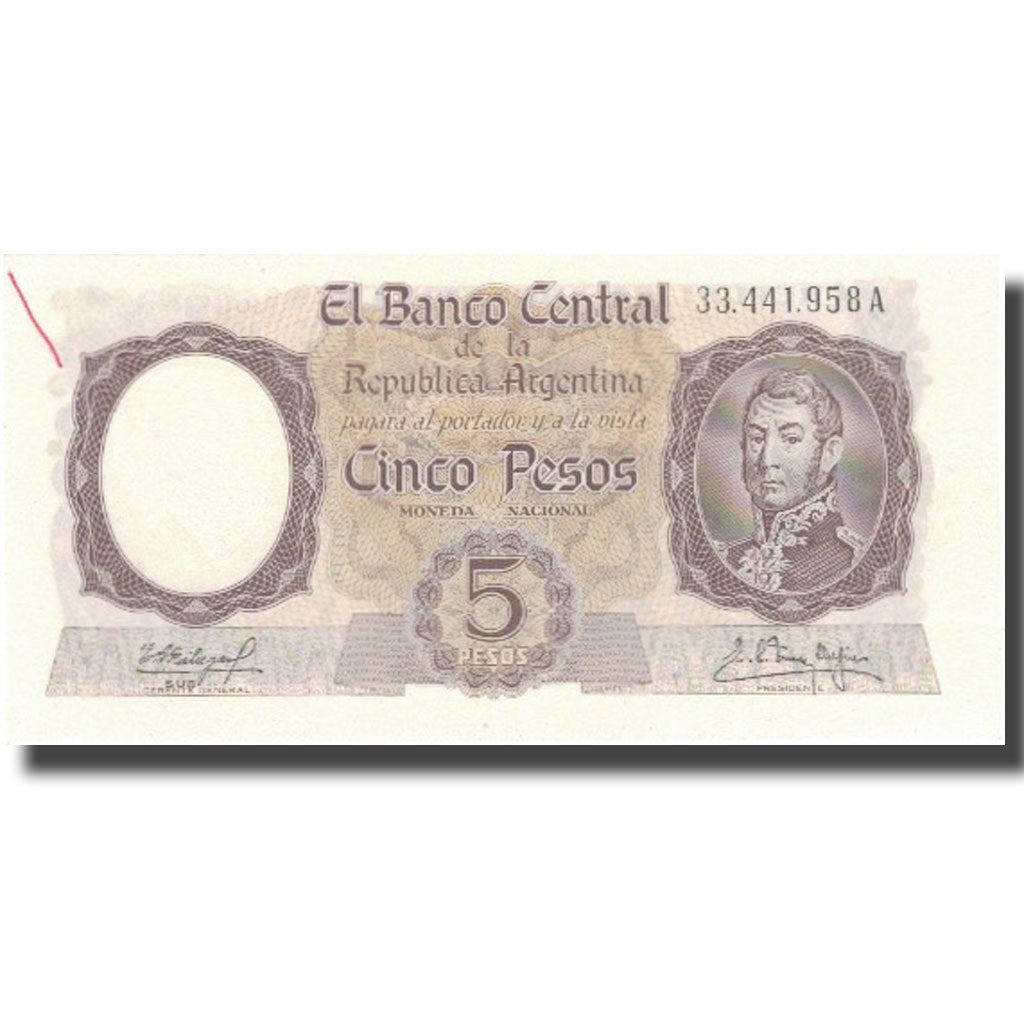 Banknote, Argentina, 5 Pesos, KM:275a, UNC(64)