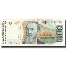 Banknote, Argentina, 50,000 Australes, KM:335, AU(55-58)