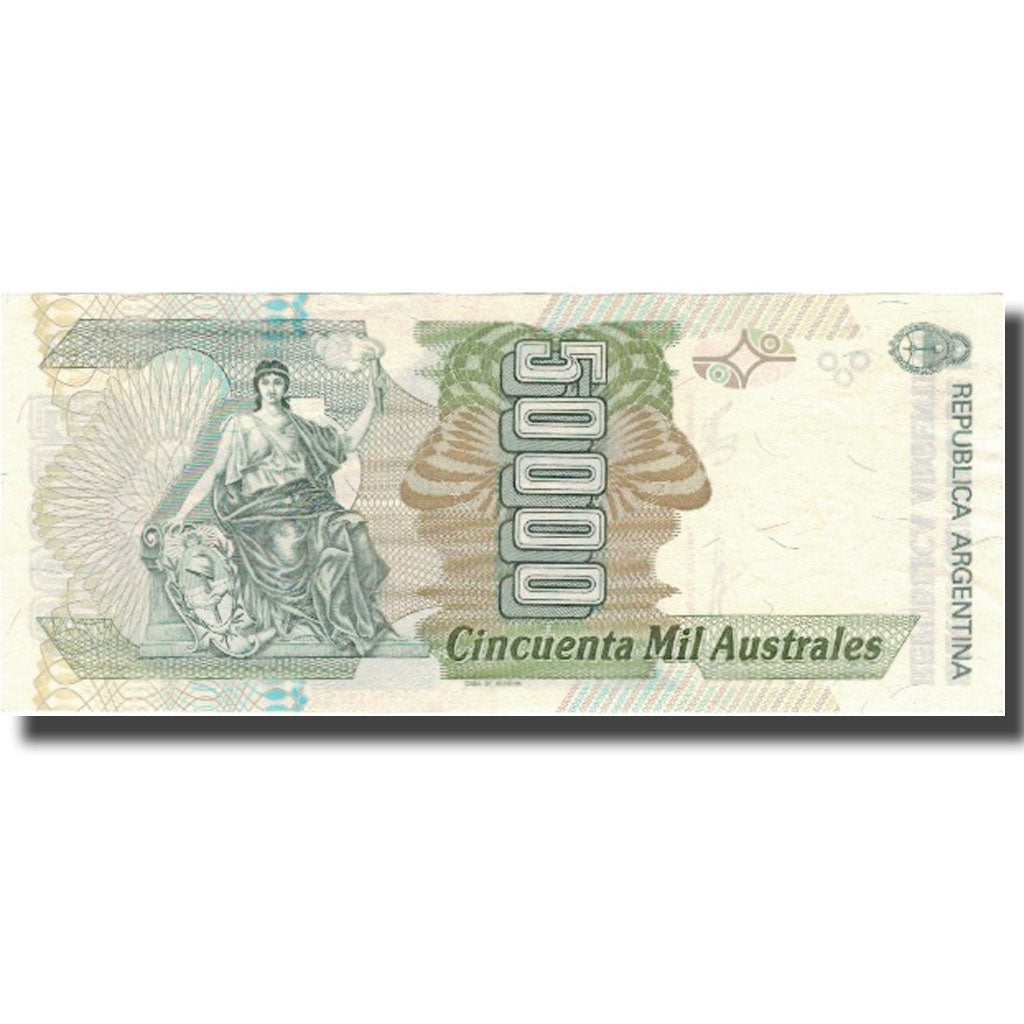 Banknote, Argentina, 50,000 Australes, KM:335, AU(55-58)