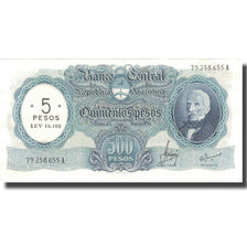 Banknote, Argentina, 5 Pesos on 500 Pesos, KM:283, UNC(60-62)