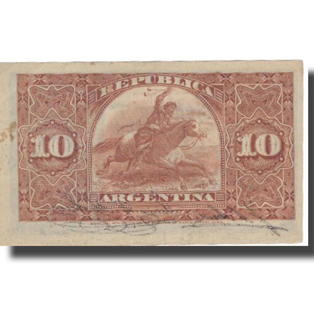 Banknote, Argentina, 10 Centavos, 1890, 1890-08-21, KM:210, AU(50-53)