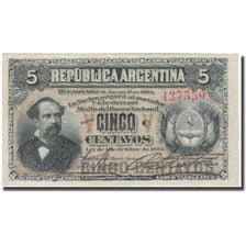 Banknote, Argentina, 5 Centavos, 1883, 1883-10-04, KM:5, AU(55-58)