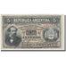 Banknote, Argentina, 5 Centavos, 1883, 1883-10-04, KM:5, AU(55-58)