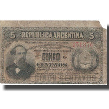 Banknote, Argentina, 5 Centavos, 1883, 1883-10-04, KM:5, VF(20-25)