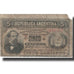 Banknote, Argentina, 5 Centavos, 1883, 1883-10-04, KM:5, VF(20-25)