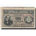 Banknote, Argentina, 5 Centavos, 1883, 1883-10-04, KM:5, VF(20-25), DECOUPÉ