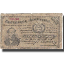 Banknote, Argentina, 5 Centavos, 1884, 1884-10-04, KM:1, VF(20-25)