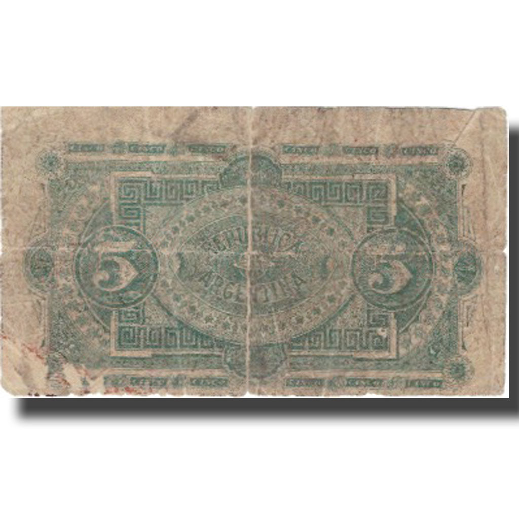 Banknote, Argentina, 5 Centavos, 1884, 1884-10-04, KM:1, VF(20-25)