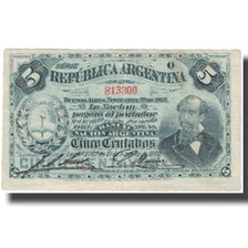 Banconote, Argentina, 5 Centavos, 1890, 1890-08-21, KM:209, MB+