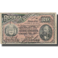 Banknote, Argentina, 20 Centavos, 1883, 1883-10-04, KM:7a, VF(20-25)